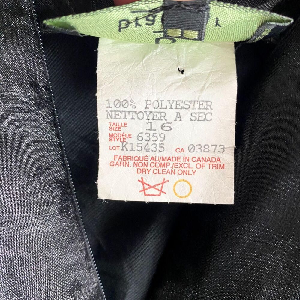 braemar Made in Canada Black 90s Organza Wide Mesh Princess Skirt 16 / XL - Picture 5 of 5